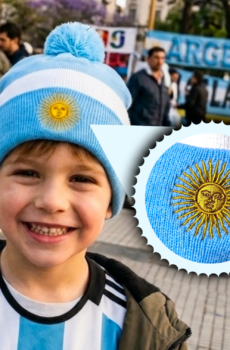 Gorro Rocky con Pompon con Logo Bordado Premium de Argetina