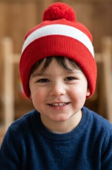 Gorro Rocky Pompon Niño River, Hasta 5 Años
